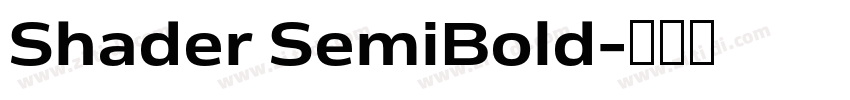 Shader SemiBold字体转换